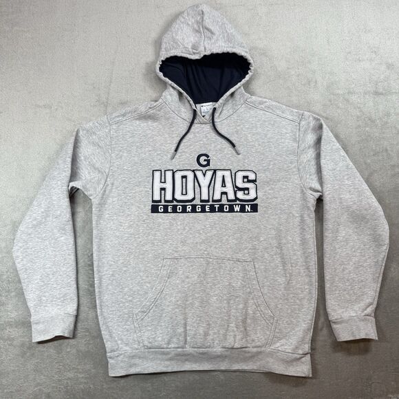 Georgetown Hoyas Hoodie Men’s Large Grey University School Sports Basketball - Picture 1 of 7